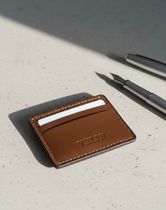 The Basics Cardholder- Brown